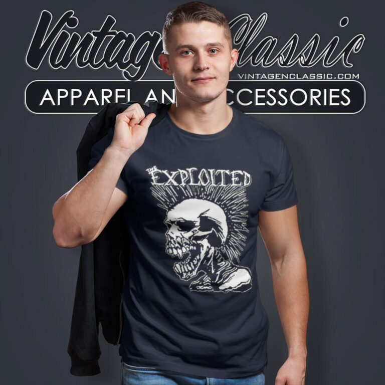 The Exploited Mohican Skull T Shirt The Exploited Mohican Skull T Shirt