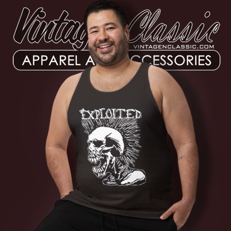 The Exploited Mohican Skull Tank Top Racerback The Exploited Mohican Skull Tank Top Racerback