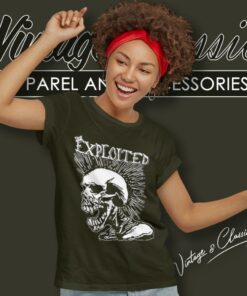 The Exploited Mohican Skull Women T Shirt