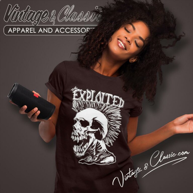 The Exploited Punk Skull Women T Shirt The Exploited Punk Skull Women T Shirt