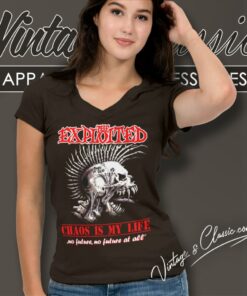 The Exploited Shirt Chaos Is My Life V Neck TShirt