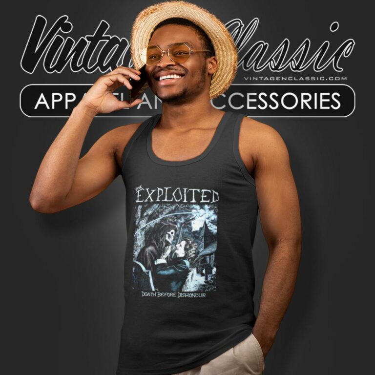 The Exploited Shirt Death Before Dishonour Tank Top Racerback The Exploited Shirt Death Before Dishonour Tank Top Racerback