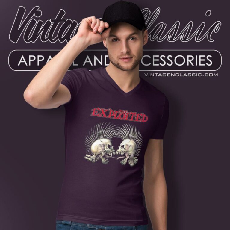 The Exploited Shirt Fuck The System V Neck TShirt The Exploited Shirt Fuck The System V Neck TShirt