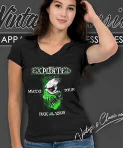 The Exploited Shirt Fuck The Virus V Neck TShirt