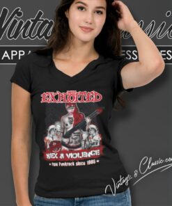 The Exploited Shirt Sex And Violence V Neck TShirt