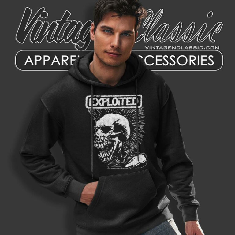 The Exploited Vintage Skull Hoodie The Exploited Vintage Skull Hoodie
