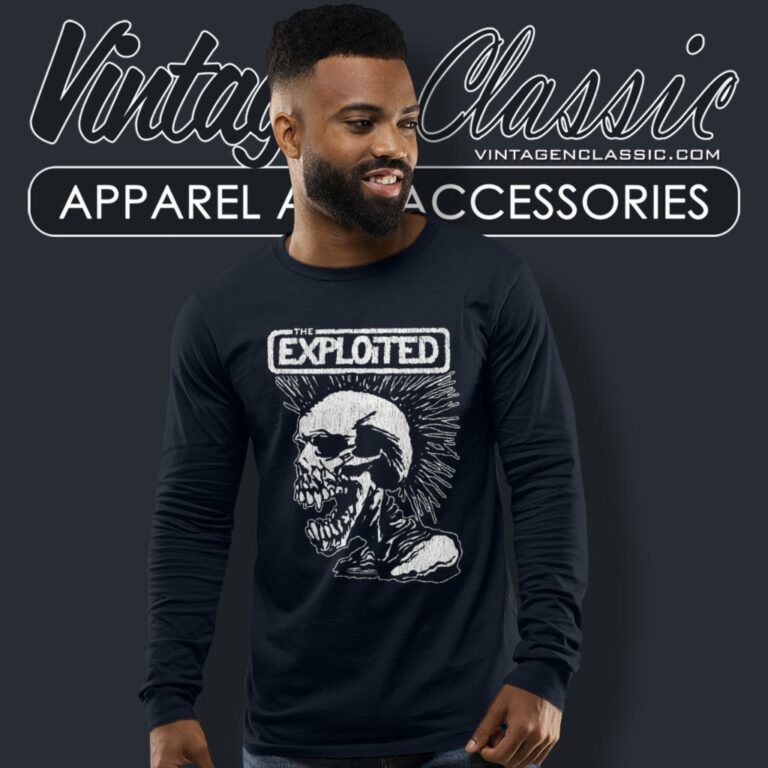The Exploited Vintage Skull Long Sleeve Tee The Exploited Vintage Skull Long Sleeve Tee