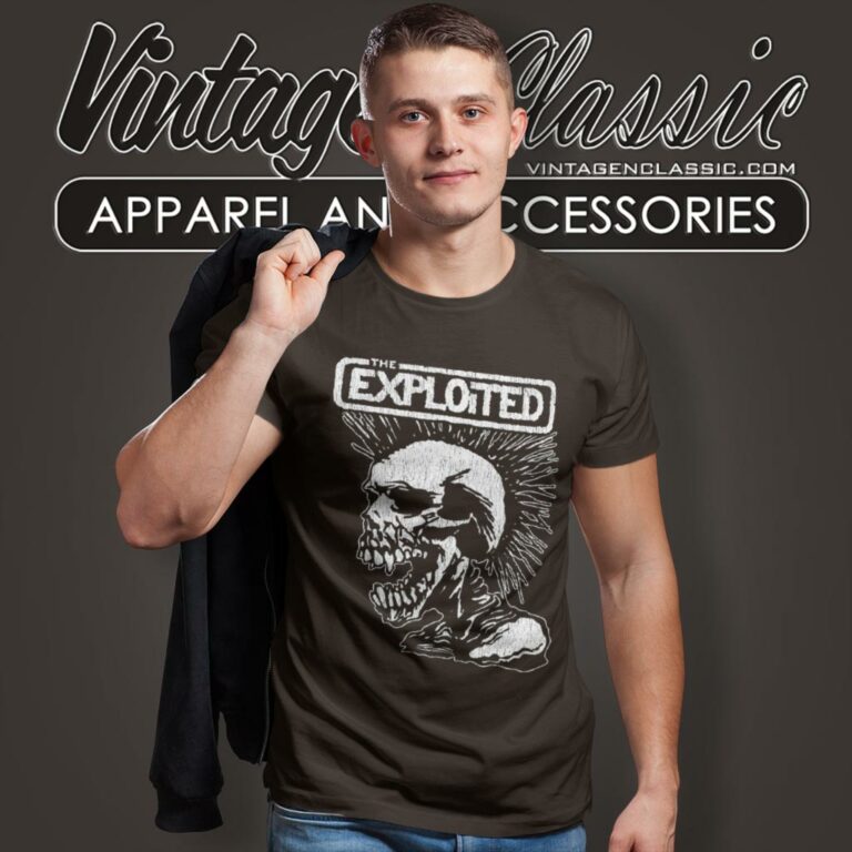 The Exploited Vintage Skull T Shirt The Exploited Vintage Skull T Shirt