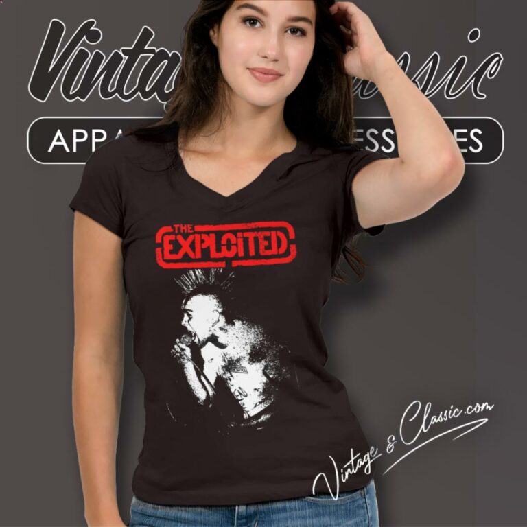 The Exploited Wattie V Neck TShirt The Exploited Wattie V Neck TShirt