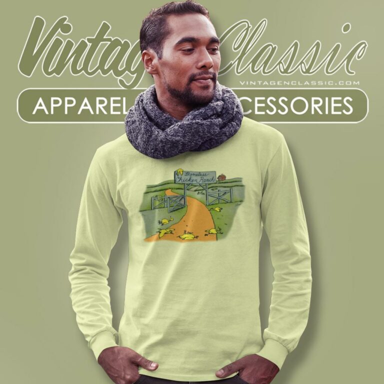 The Far Side By Gary Larson Boneless Chicken Ranch Long Sleeve Tee The Far Side By Gary Larson Boneless Chicken Ranch Long Sleeve Tee