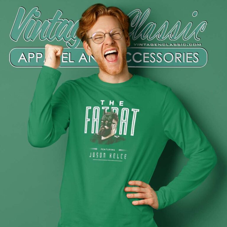 The Fat Bat Jason Kelce Philadelphia Long Sleeve Tee The Fat Bat Jason Kelce Philadelphia Long Sleeve Tee