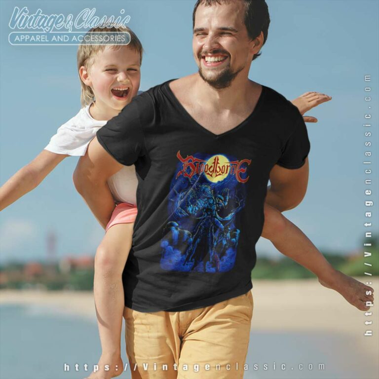 The First Hunt Bloodborne Game Vneck The First Hunt Bloodborne Game Vneck