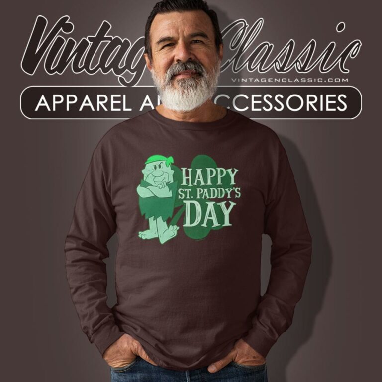 The Flintstones Barney Happy St Paddys Day Long Sleeve Tee The Flintstones Barney Happy St Paddys Day Long Sleeve Tee