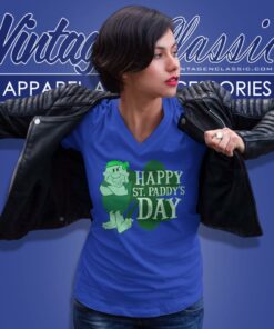 The Flintstones Barney Happy St Paddys Day V Neck TShirt