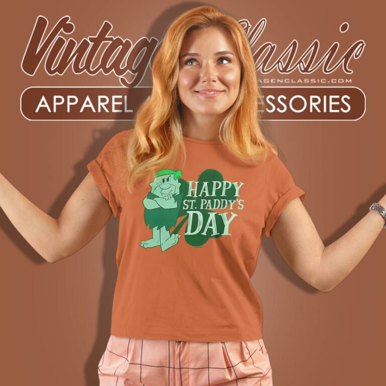 The Flintstones Barney Happy St Paddys Day Women T Shirt The Flintstones Barney Happy St Paddys Day Women T Shirt