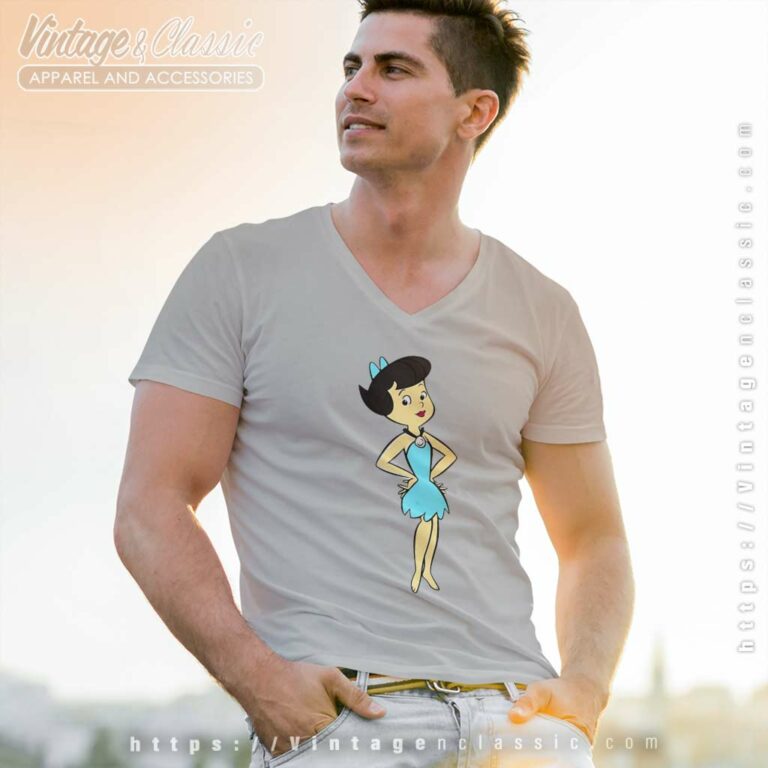 The Flintstones Betty Rubble Big Solo Shot V Neck TShirt The Flintstones Betty Rubble Big Solo Shot V Neck TShirt