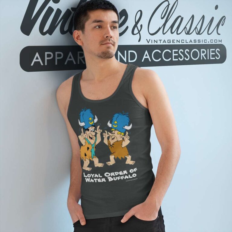 The Flintstones Fred Barney Water Buffalo Dance Tank Top Racerback The Flintstones Fred Barney Water Buffalo Dance Tank Top Racerback