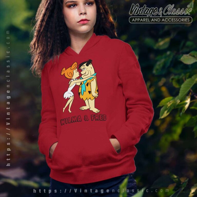 The Flintstones Wilma Kissing Fred Hoodie The Flintstones Wilma Kissing Fred Hoodie