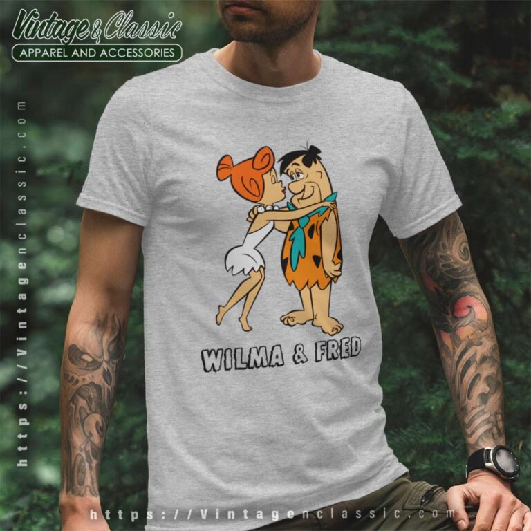 The Flintstones Wilma Kissing Fred T Shirt The Flintstones Wilma Kissing Fred T Shirt