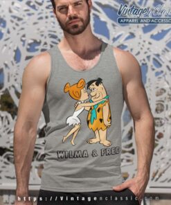 The Flintstones Wilma Kissing Fred Tank Top Racerback