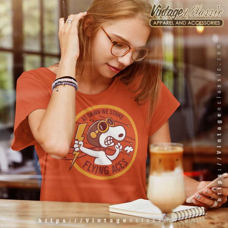 The Flying Ace Peanuts Snoopy Women TShirt The Flying Ace Peanuts Snoopy Women TShirt
