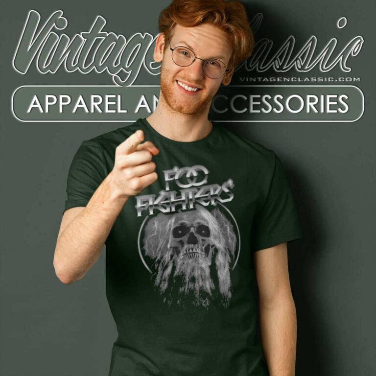 The Foo Fighters Bearded Skull T Shirt The Foo Fighters Bearded Skull T Shirt