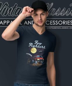 The Foo Fighters Van Tour Shirt Announce 25th Anniversary V Neck TShirt