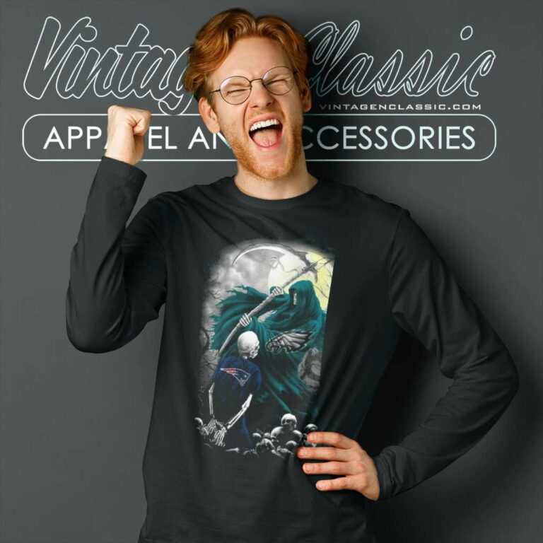 The Ghost Eagles Halloween Shirt Eagles Vs Patriots Long Sleeve Tee The Ghost Eagles Halloween Shirt Eagles Vs Patriots Long Sleeve Tee