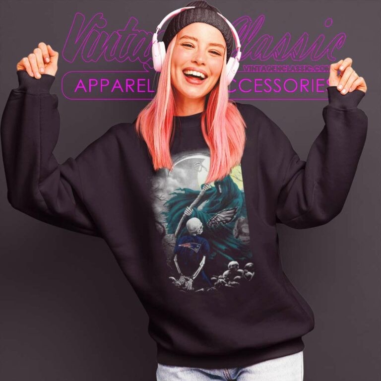 The Ghost Eagles Halloween Shirt Eagles Vs Patriots Sweatshirt The Ghost Eagles Halloween Shirt Eagles Vs Patriots Sweatshirt