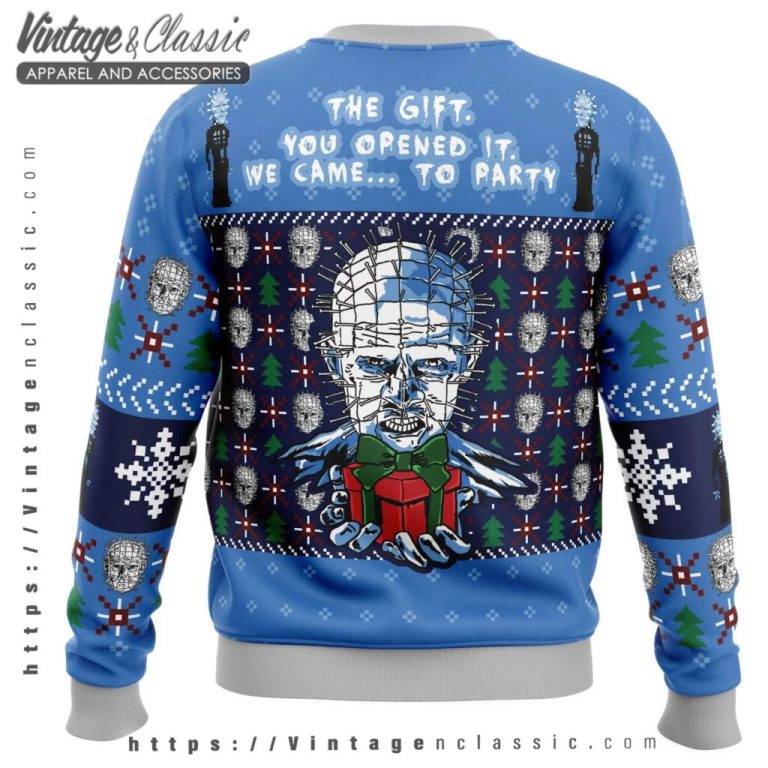 The Gift Hellraiser Ugly Christmas Sweater back Ugly Sweater The Gift Hellraiser Ugly Christmas Sweater back Ugly Sweater