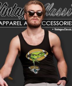 The Grinch Ew People Jacksonville Jaguars Logo Tank Top Racerback