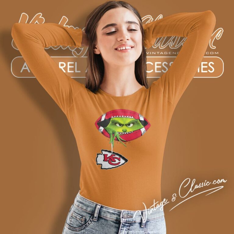 The Grinch Ew People Kansas City Chiefs Logo Long Sleeve Tee The Grinch Ew People Kansas City Chiefs Logo Long Sleeve Tee
