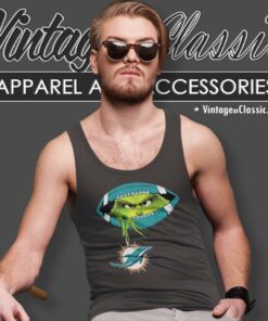 The Grinch Ew People Miami Dolphins Logo Tank Top Racerback