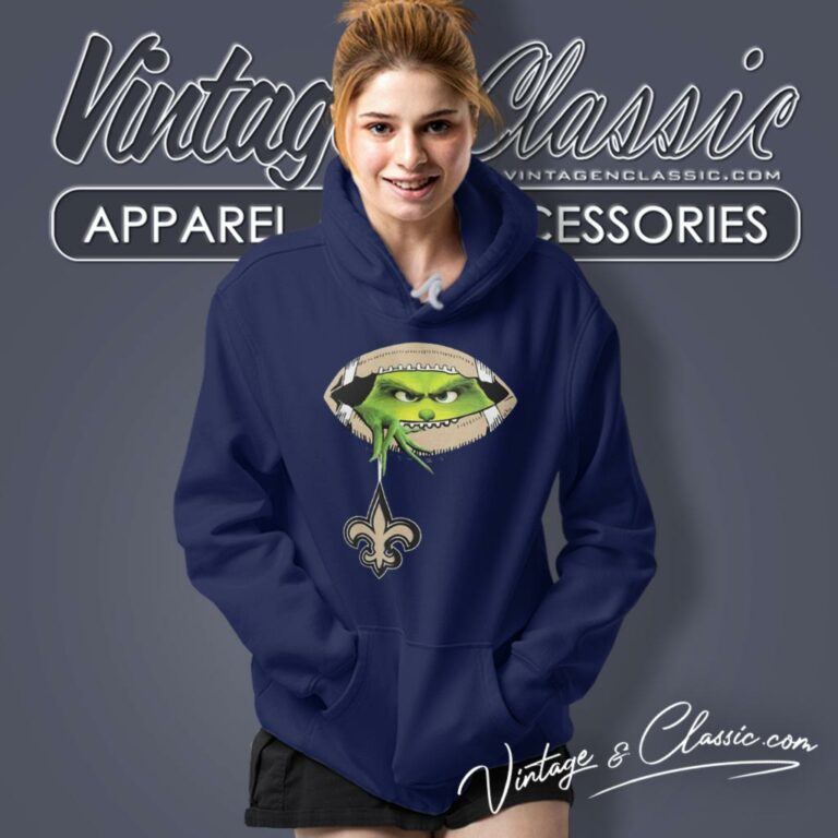 The Grinch Ew People New Orleans Saints Logo Hoodie The Grinch Ew People New Orleans Saints Logo Hoodie