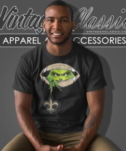 The Grinch Ew People New Orleans Saints Logo T Shirt