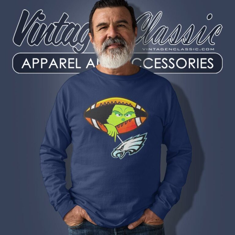 The Grinch Ew People Philadelphia Eagles Logo Long Sleeve Tee The Grinch Ew People Philadelphia Eagles Logo Long Sleeve Tee