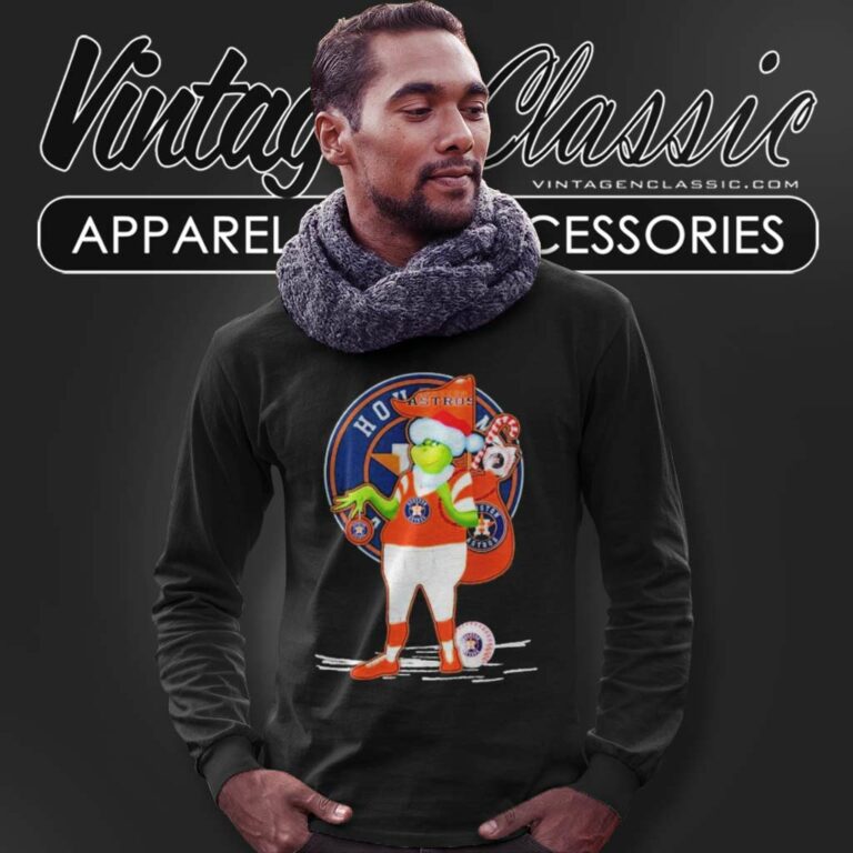 The Grinch Houston Astros Christmas Santa Long Sleeve Tee The Grinch Houston Astros Christmas Santa Long Sleeve Tee