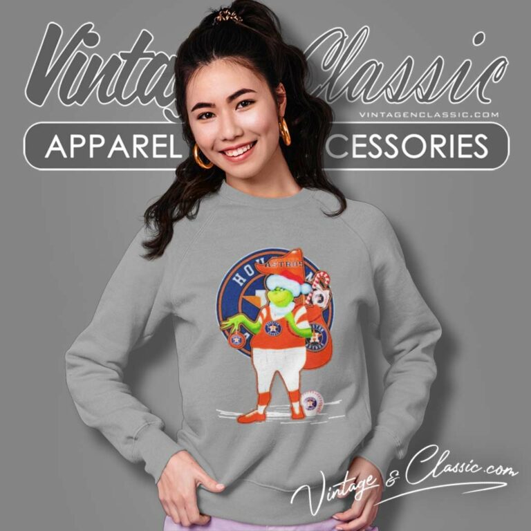 The Grinch Houston Astros Christmas Santa Sweatshirt The Grinch Houston Astros Christmas Santa Sweatshirt
