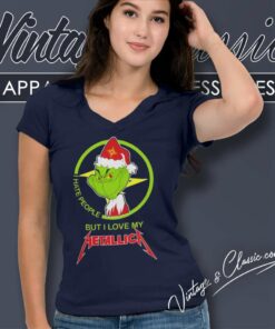 The Grinch Love Metallica Shirt I Hate People V Neck TShirt