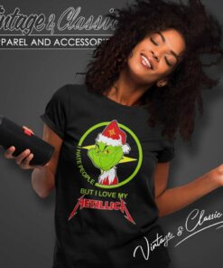 The Grinch Love Metallica Shirt I Hate People Women TShirt