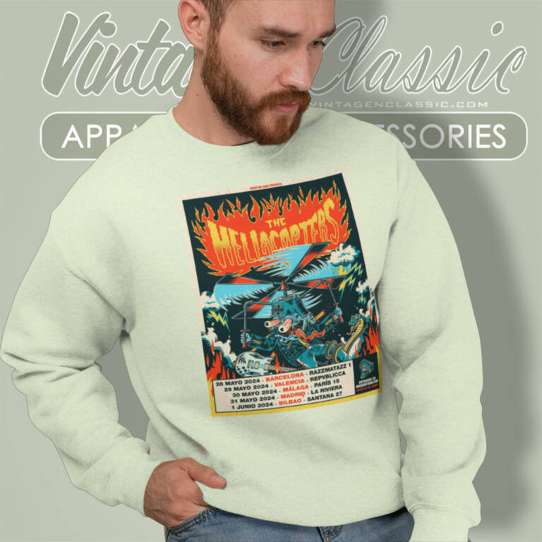 The Hellacopters Tour 2024 Poster Sweatshirt The Hellacopters Tour 2024 Poster Sweatshirt