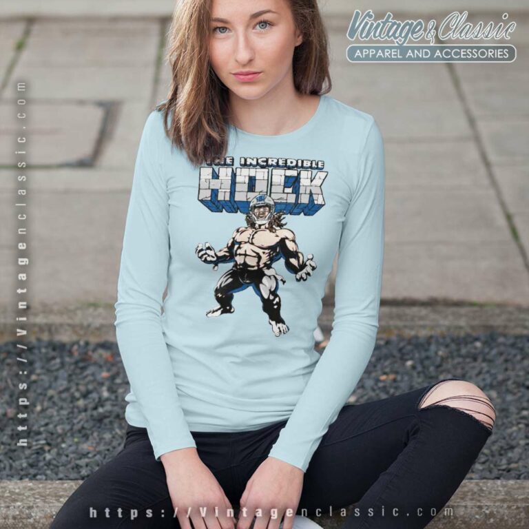The Incredible Hock Tj Hockenson Detroit Lions Long Sleeve Tee The Incredible Hock Tj Hockenson Detroit Lions Long Sleeve Tee