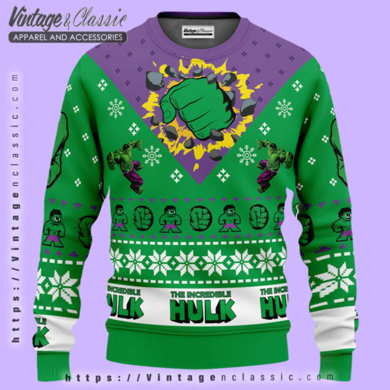 The Incredible Hulk Avengers Ugly Christmas Sweater Ugly Christmas Sweater The Incredible Hulk Avengers Ugly Christmas Sweater Ugly Christmas Sweater
