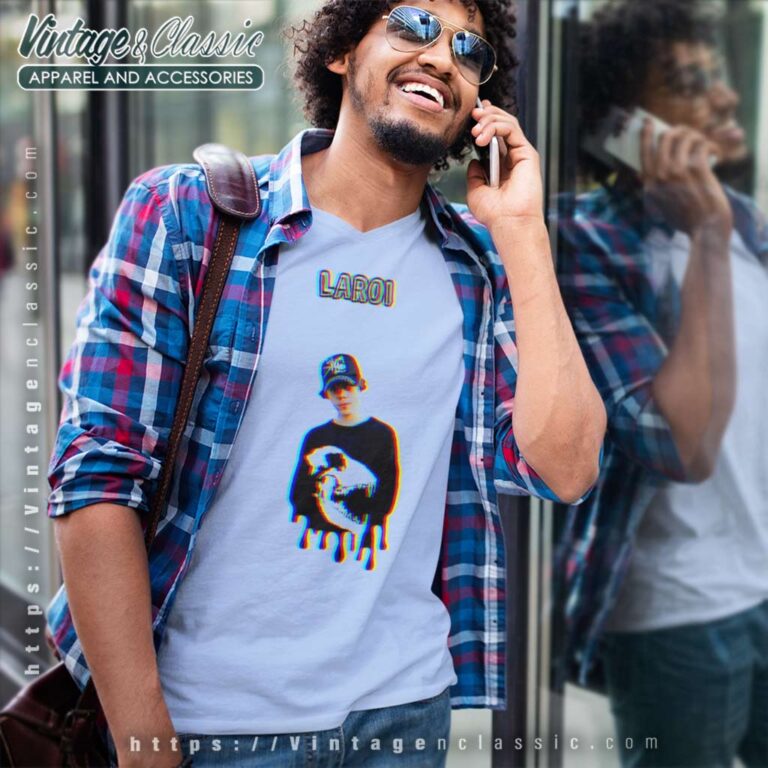 The Kid Laroi Glitch V Neck TShirt The Kid Laroi Glitch V Neck TShirt