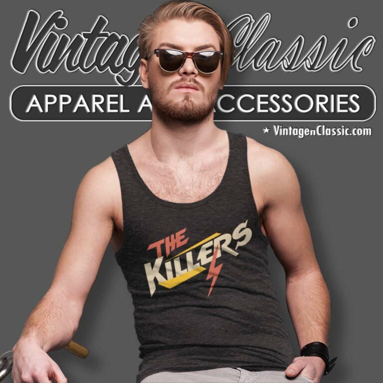 The Killers Brandon Flowers Logo Tank Top Racerback The Killers Brandon Flowers Logo Tank Top Racerback