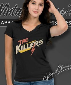 The Killers Brandon Flowers Logo V Neck TShirt
