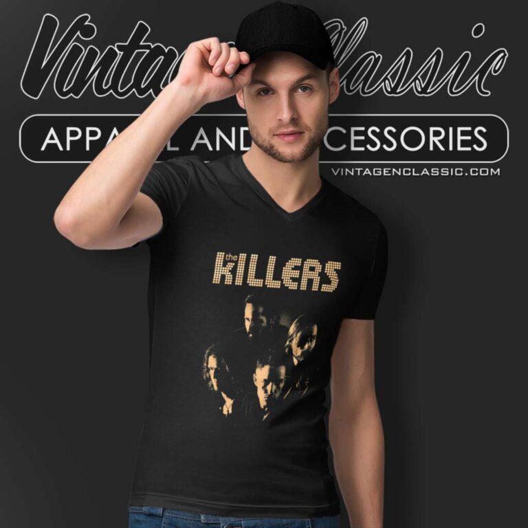The Killers Group Member V Neck TShirt The Killers Group Member V Neck TShirt