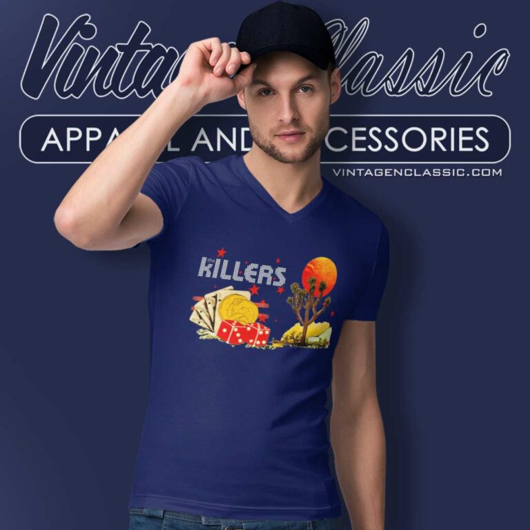 The Killers Joshua Tree Desert Natural V Neck TShirt The Killers Joshua Tree Desert Natural V Neck TShirt