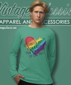 The Killers Mr Brightside Colorful Heart Long Sleeve Tee