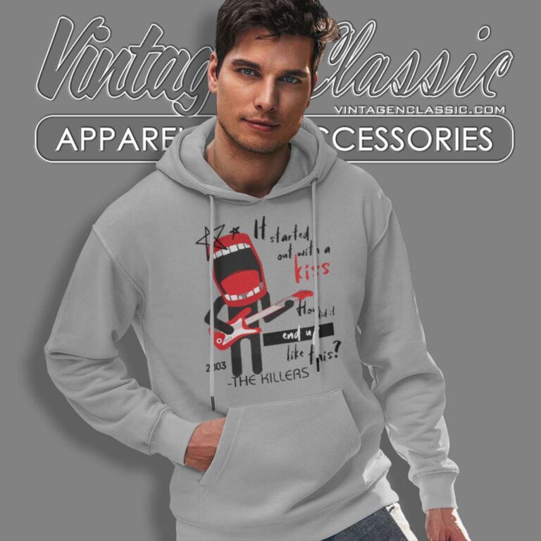 The Killers Mr Brightside Lyric Hoodie The Killers Mr Brightside Lyric Hoodie